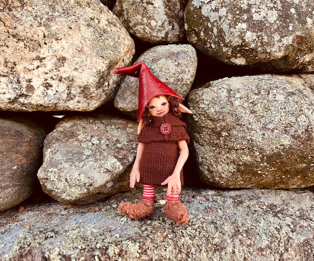 Fionella Fiddlehead among the ancient stones